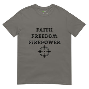 Faith Freedom Firepower Unisex Tee