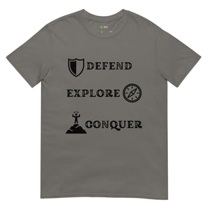 Defend Explore Conquer Unisex Tee