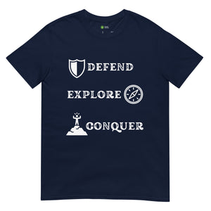 Defend Explore Conquer Unisex Tee