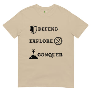 Defend Explore Conquer Unisex Tee