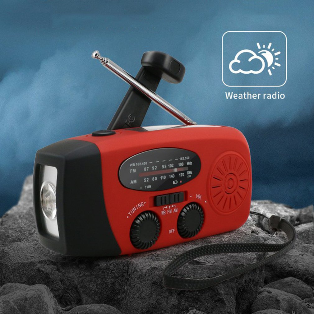 Emergency Solar & Hand Crank Weather Radio AM/FM/NOAA